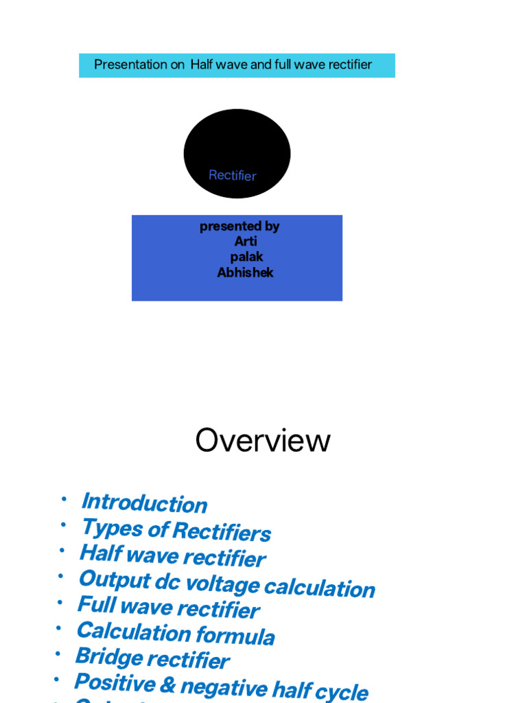 Half Wave vs Full Wave Rectifiers Explained | PDF