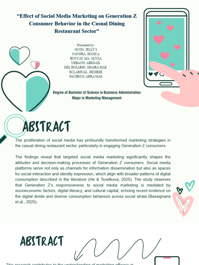 Social Media's Impact on Gen Z Dining Choices | PDF | Socioeconomic ...