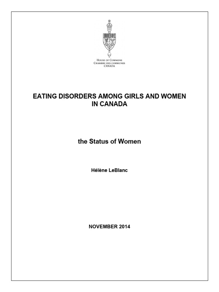 Eating Disorders Among Girls and Women in Canada (6)-1 | PDF | Eating ...