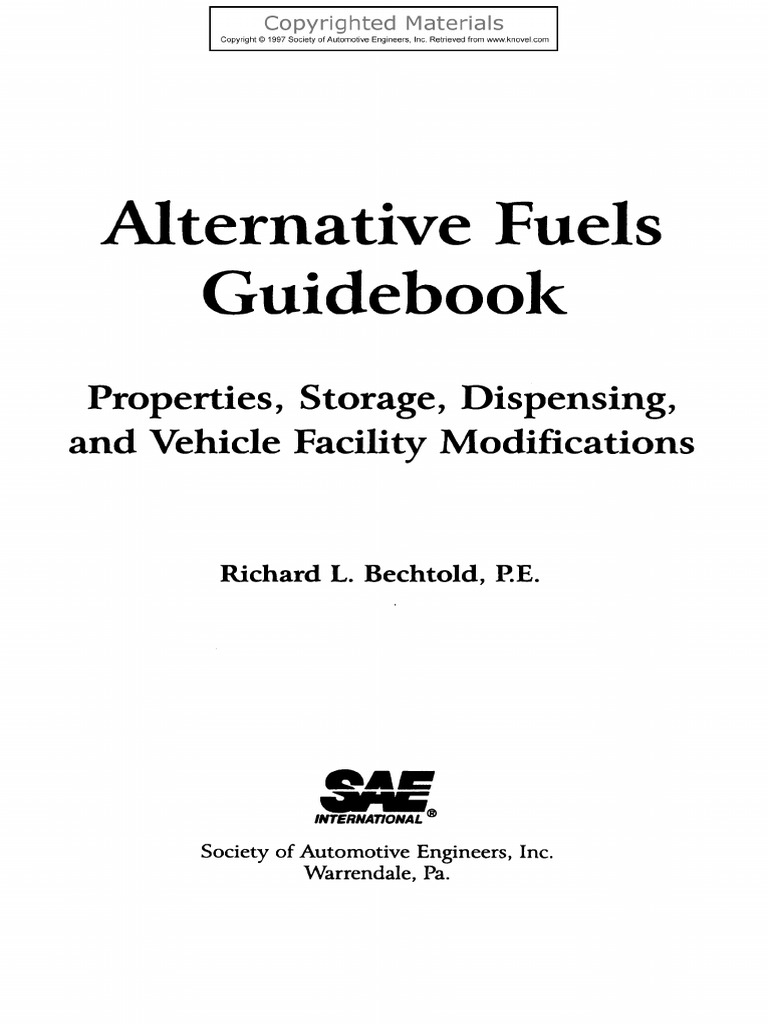 Alternative Fuels Guidebook Overview | PDF | Gasoline | Exhaust Gas