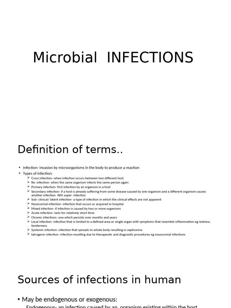 Types and Prevention of Microbial Infections | PDF | Virus | Infection