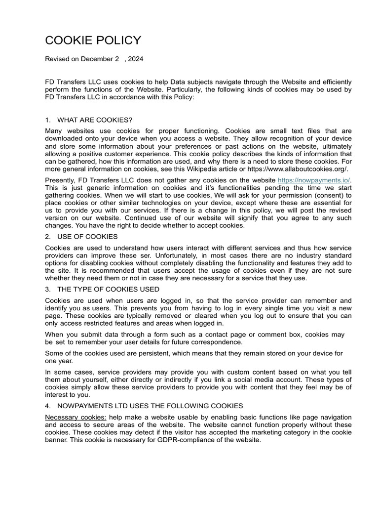 Fd Cookie Policy | PDF | Http Cookie | Websites