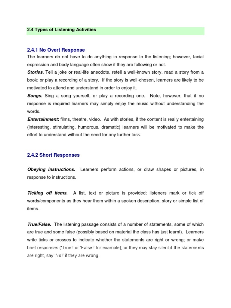 types-of-listening-activities-pdf-semiotics-human-communication