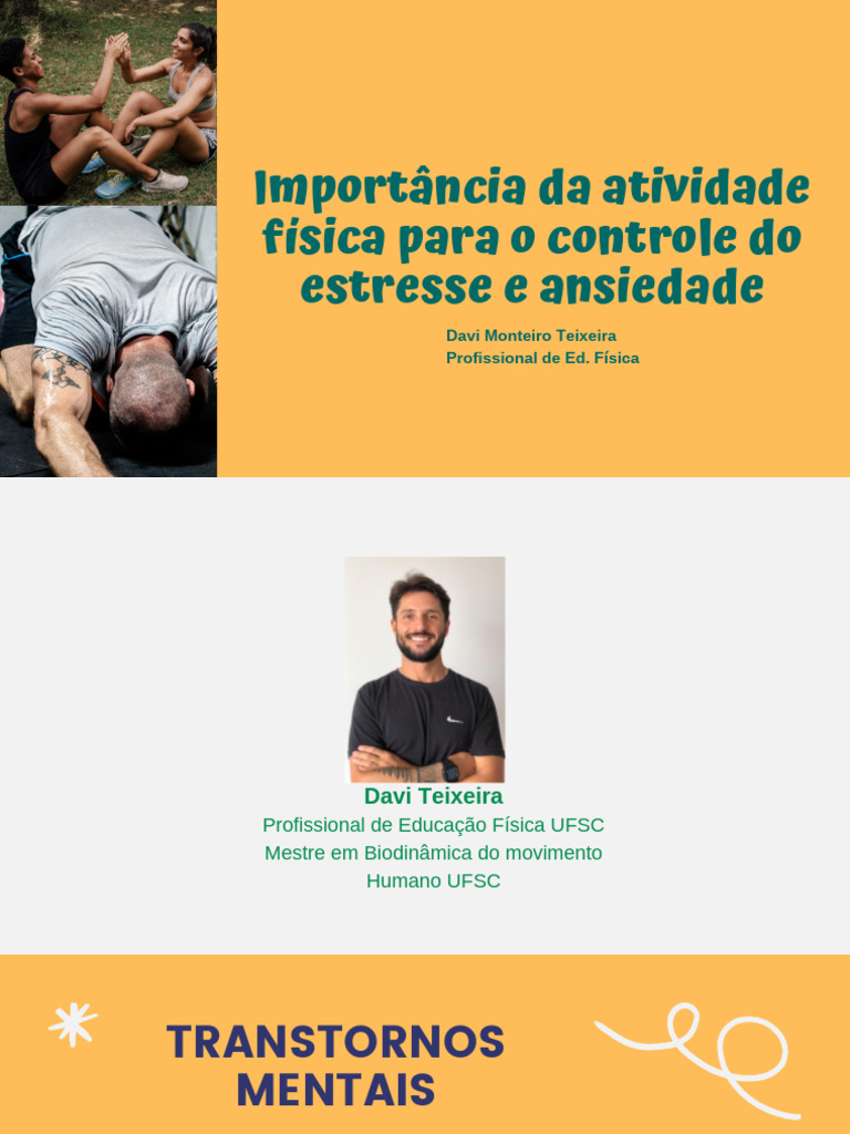 Atividade Física: Controle do Estresse e Ansiedade | PDF | Estresse ...