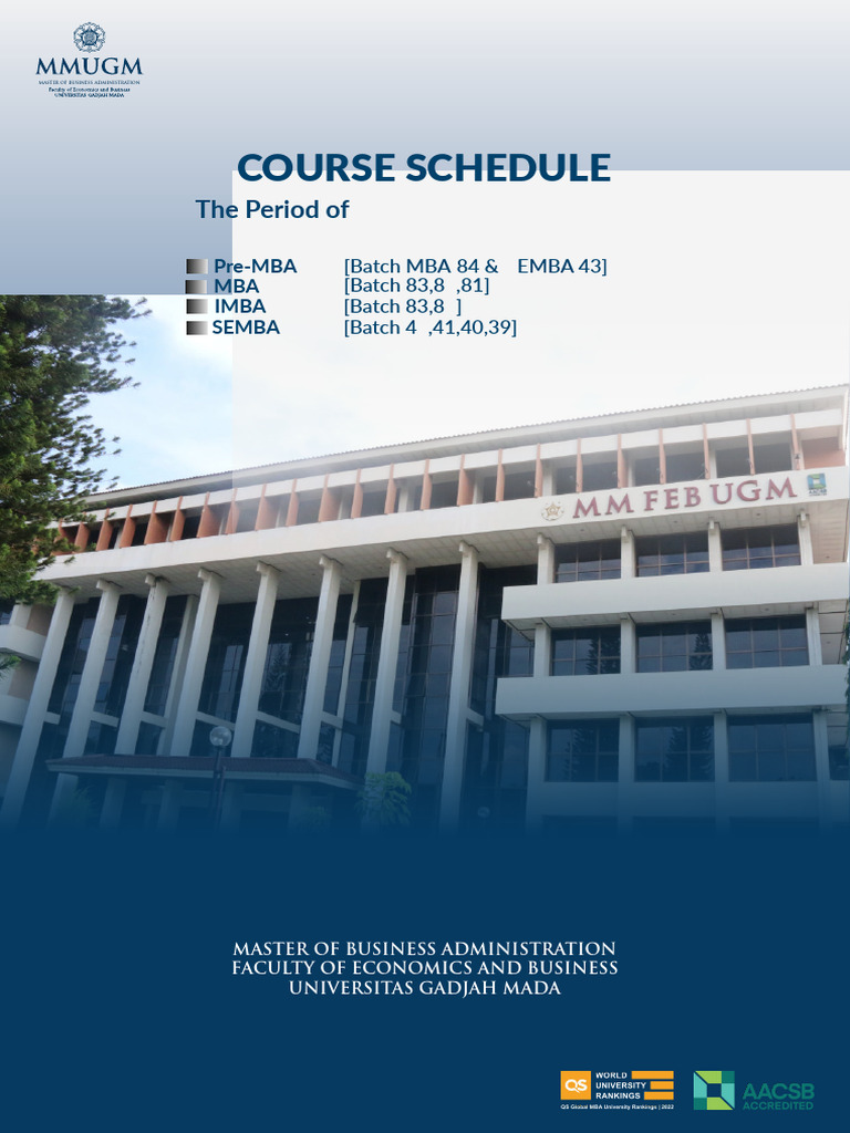 MBA Course Schedule February 2024 | PDF | Master Of Business ...