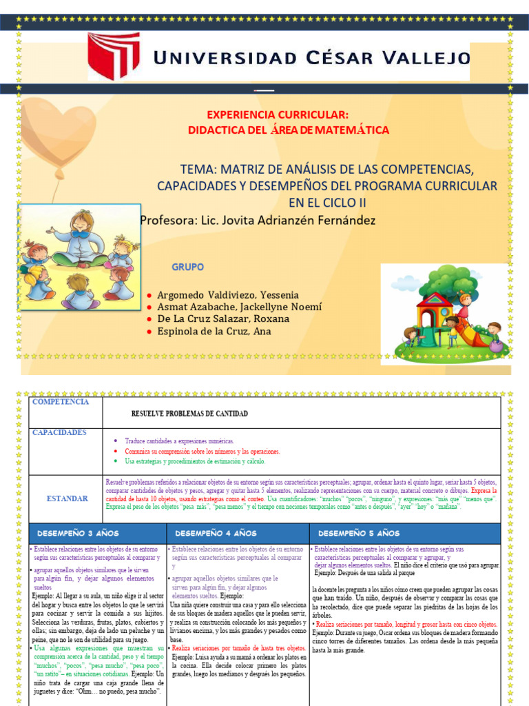 Análisis de Competencias Matemáticas en Niños | PDF