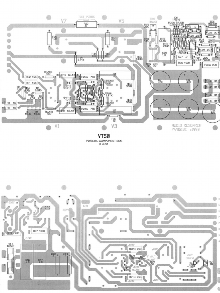 Audio Research VT50 Pcb Layout | PDF