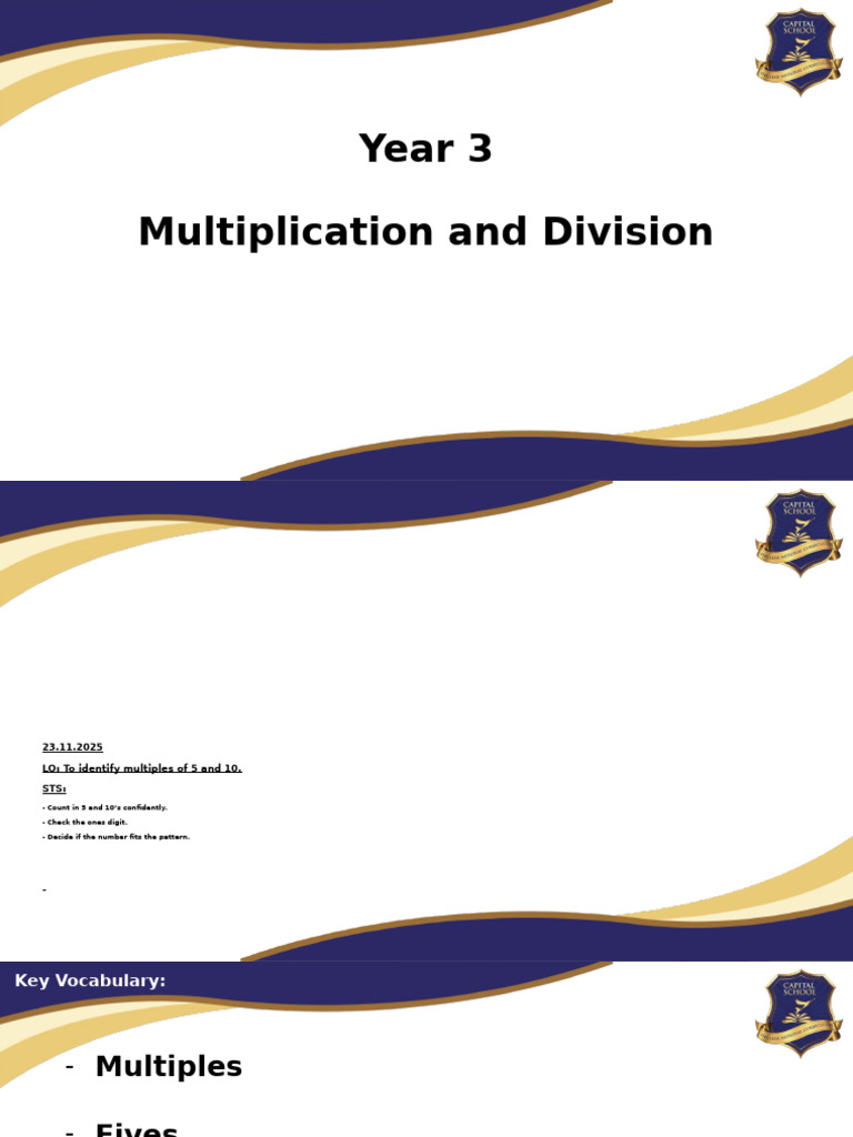 Year 3 Multiplication & Division Guide | PDF | Elementary Mathematics ...