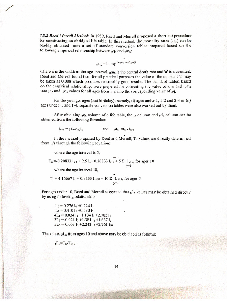 Model Life Table | PDF
