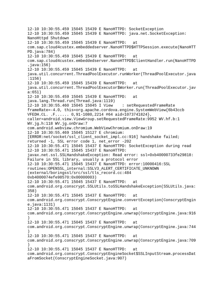 NanoHTTPD SocketException Errors | PDF | Transport Layer Security ...