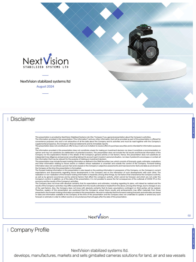 NextVision Gimballed Camera Solutions | PDF | Income Statement ...