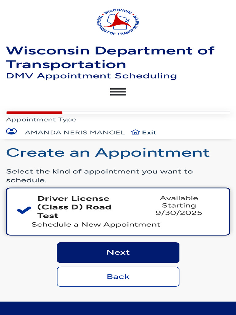Wisconsin DMV Road Test Appointment | PDF