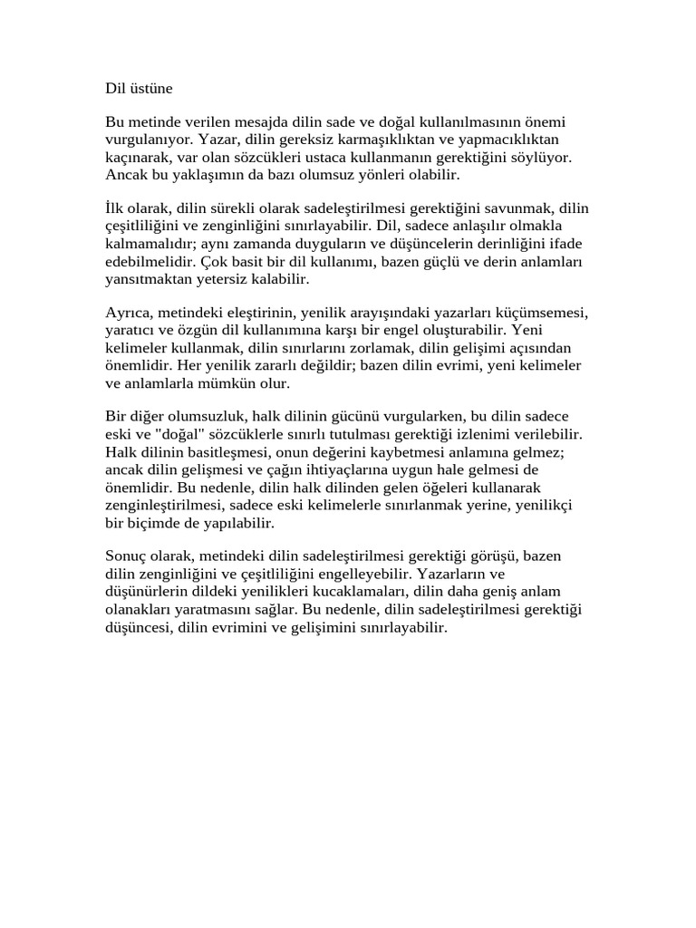Dil Üstüne | PDF