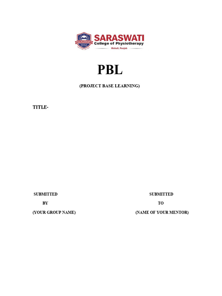Project-Based Learning Document Guide | PDF
