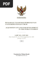 Download Law No 2 of 2012 Land Acquisition Indonesia Wishnu Basuki by Apriani Sijabat SN97409493 doc pdf