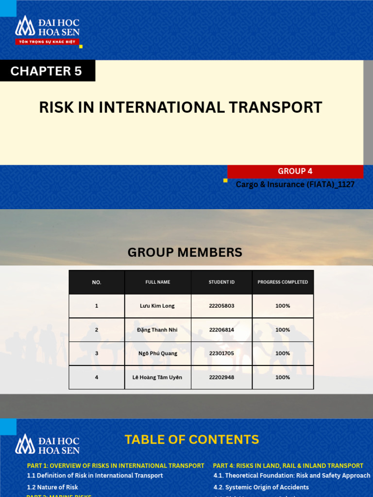 International Transport Risk Analysis | PDF | Insurance