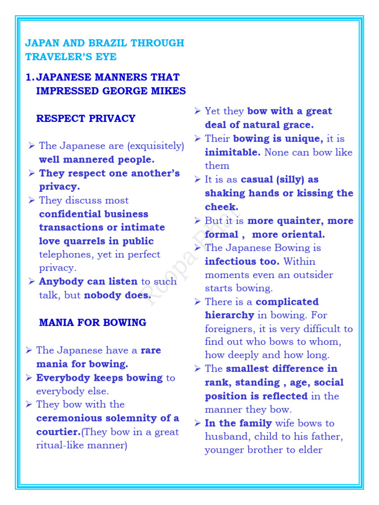 Japan and Brazil Points | PDF