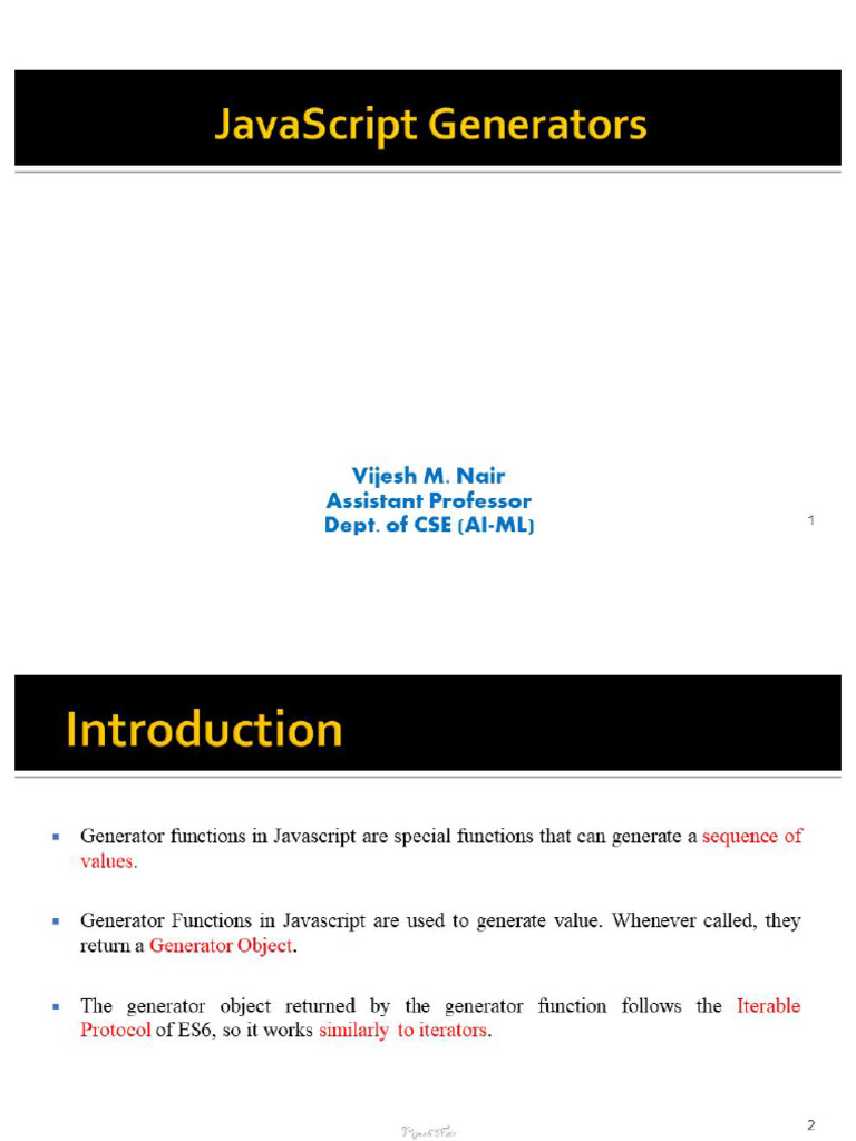 Javascript Generators | PDF