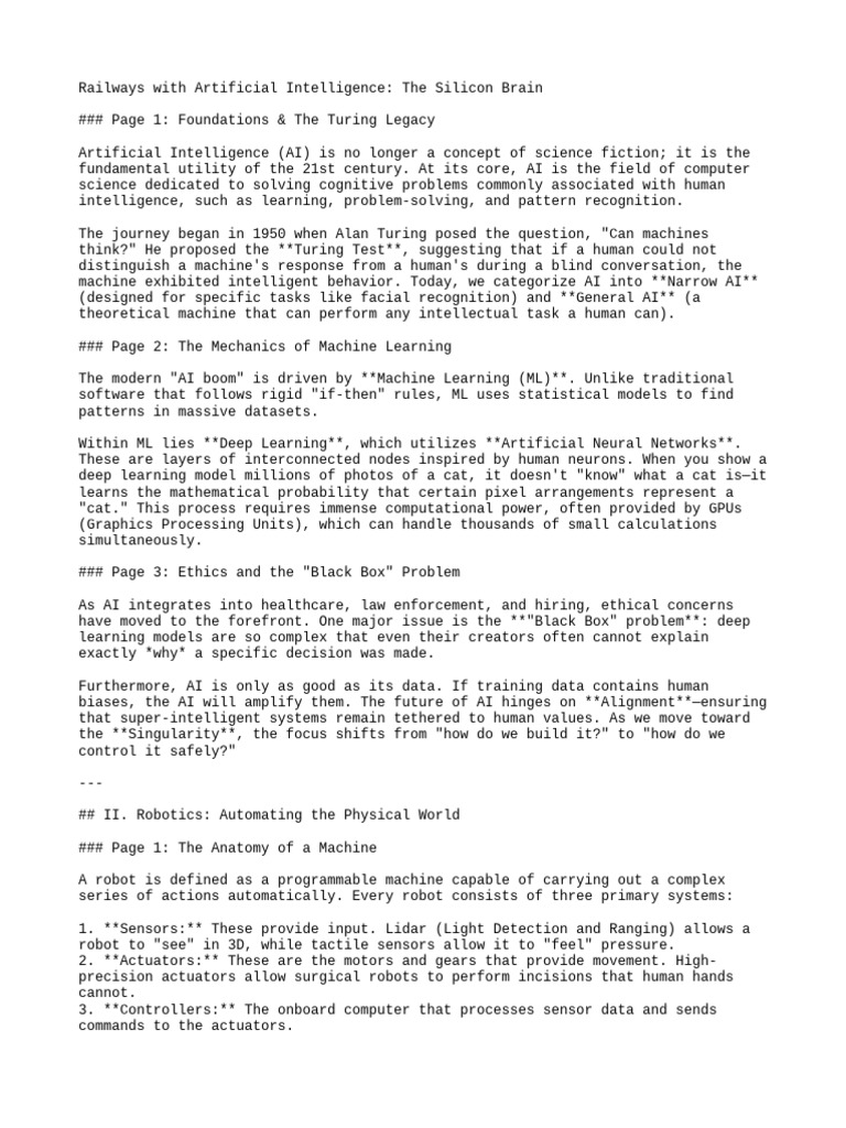 Railways AI | PDF | Artificial Intelligence | Intelligence (AI) & Semantics