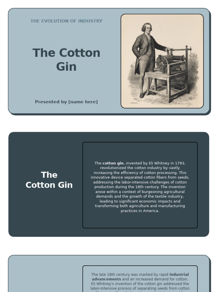 The Impact of the Cotton Gin | PDF | Cotton | Agriculture
