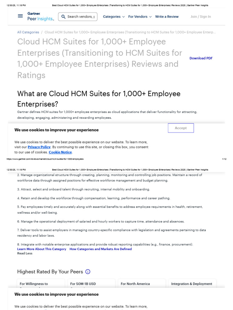 Best Cloud HCM Suites for Enterprises | PDF | Human Resource Management ...