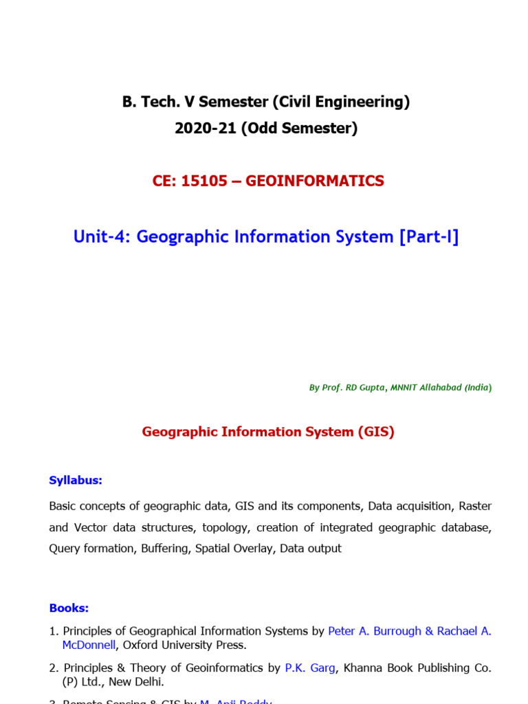 GIS Fundamentals and Data Structures | PDF | Geographic Information ...