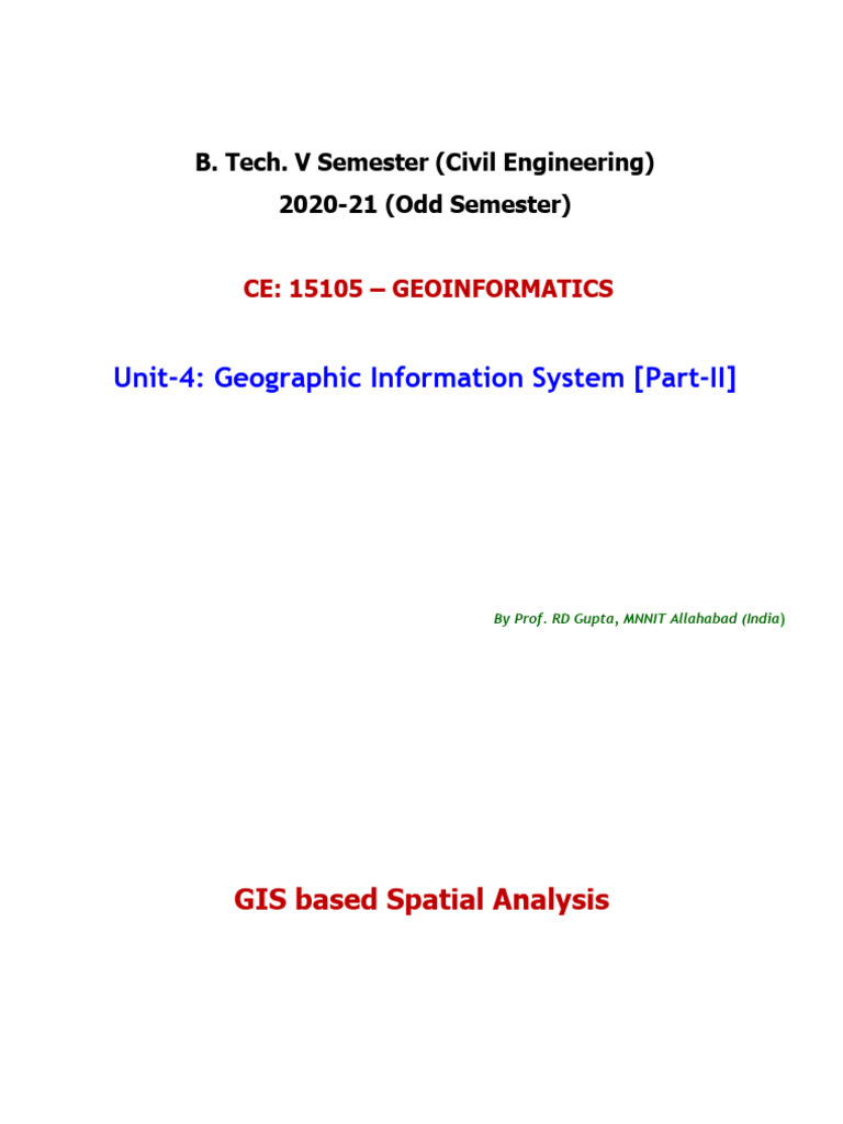 GIS Spatial Analysis Techniques | PDF | Geographic Information System ...