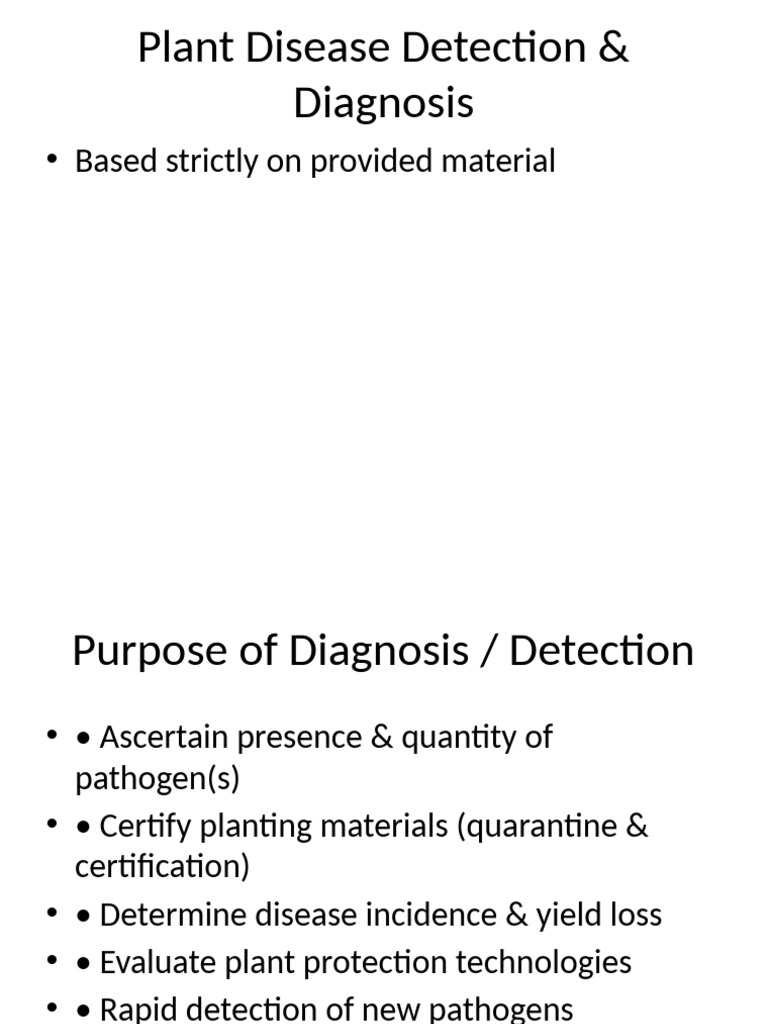 Plant Disease Detection Techniques | PDF | Pathogen | Infection