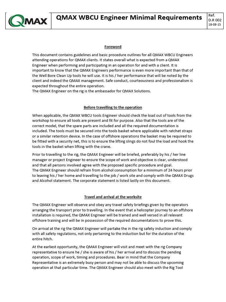 QMAX WBCU Engineer Guidelines | PDF | Employment | Pump