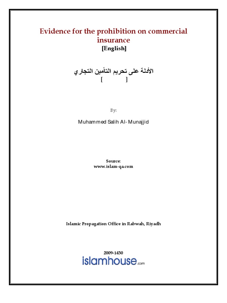 En Evidence For The Prohibition On Commercial Insurance | PDF ...