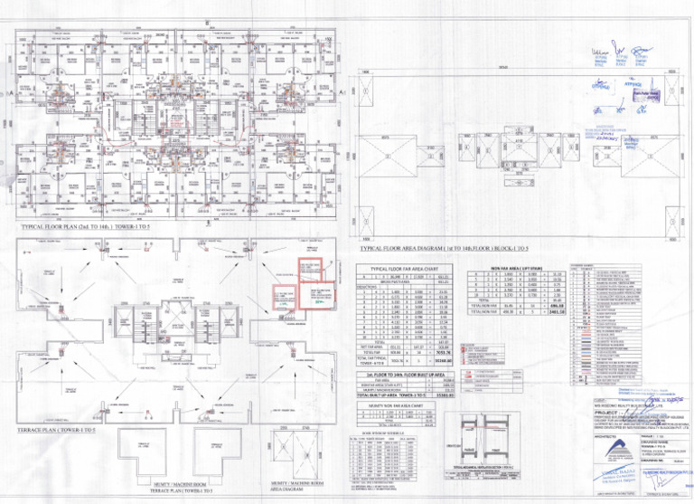 Tower 1 to 5 Typical and Terrace Floor Plan | PDF