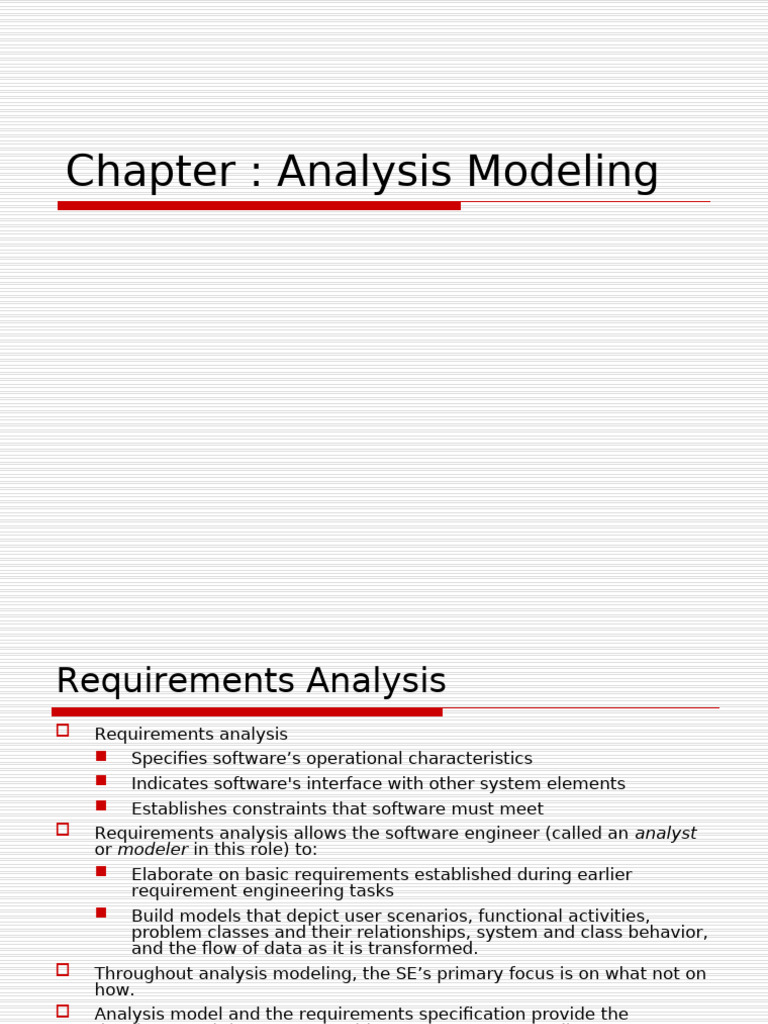 Chapter 5 Analysis Modeling | PDF | Class (Computer Programming) | System