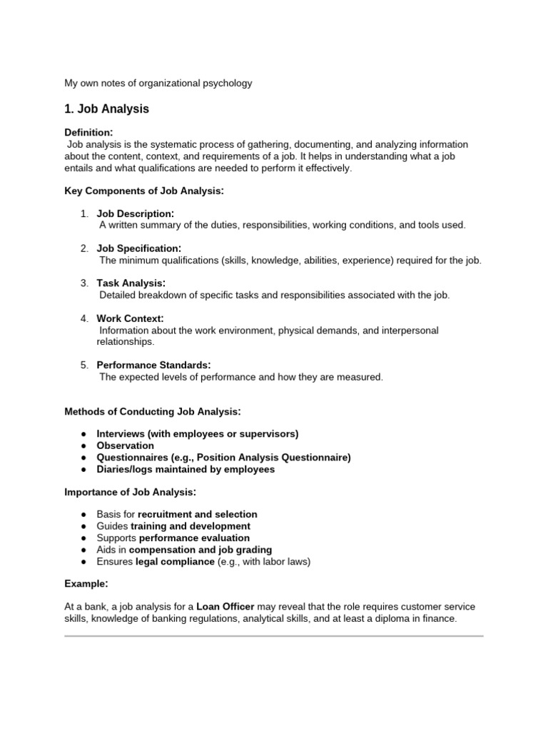 Organizational Psychology Notes Overview | PDF | Motivational | Motivation