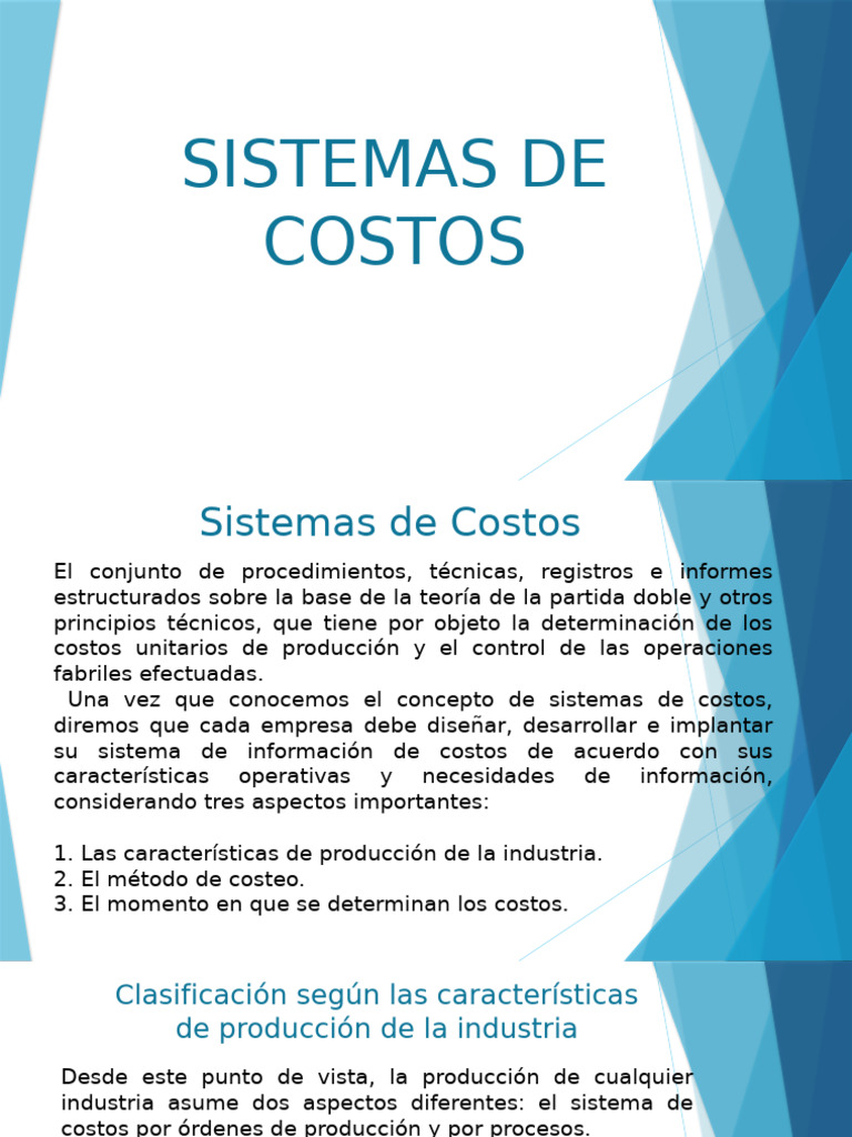 Sistemas de Costos en Producción Empresarial | PDF | Business | Costo