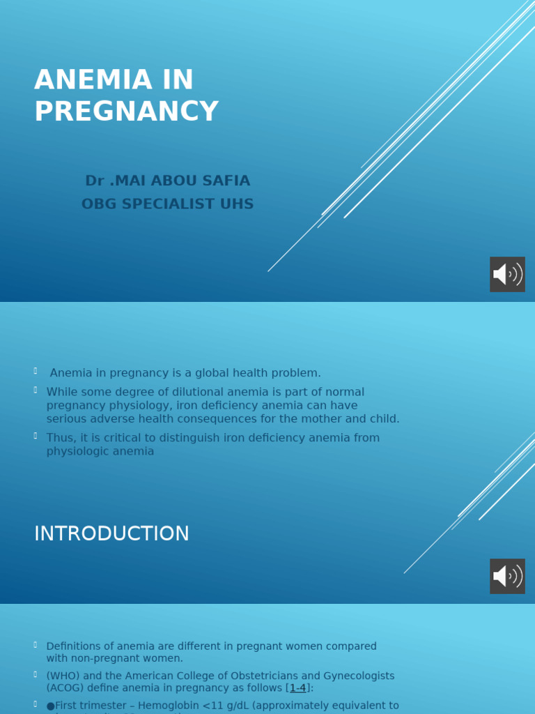 Anemia in Pregnancy: Causes and Management | PDF | Anemia | Pregnancy
