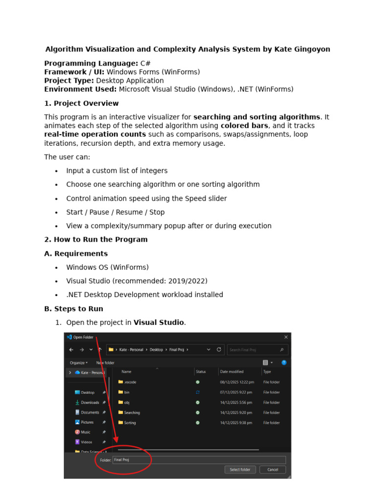 Algorithm Visualizer for C# Sorting & Searching | PDF | Computer ...