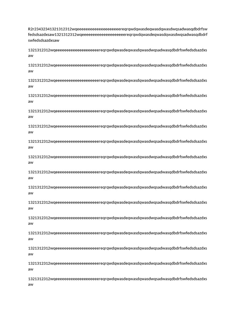 Random Character Sequence Document | PDF