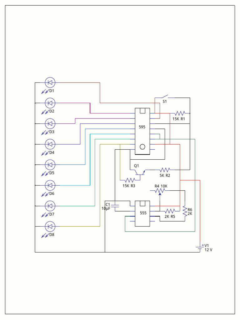 LED Chaser Using 595 (1) | PDF