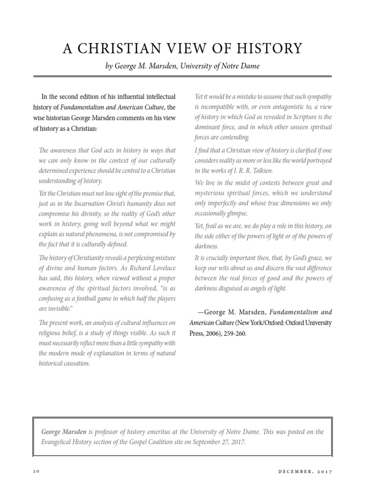 Christian Perspectives on History | PDF | God | Divinity