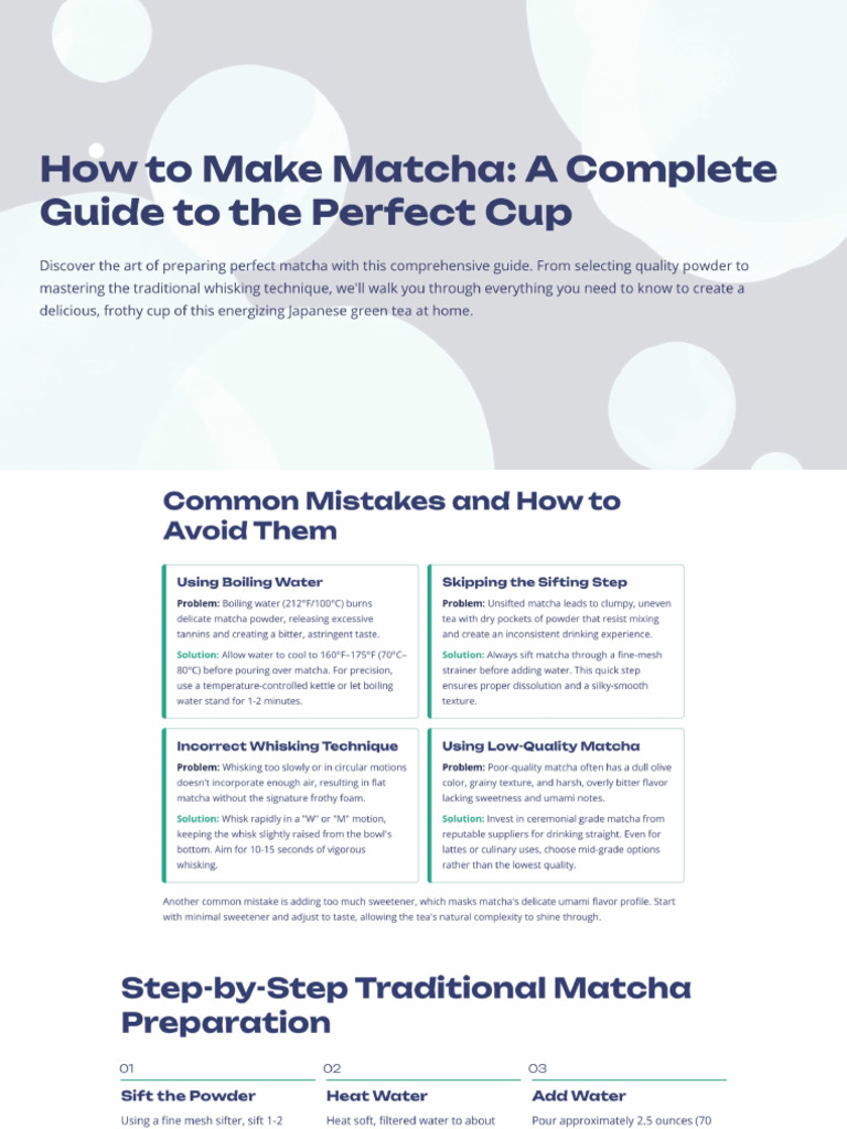 Matcha! | PDF