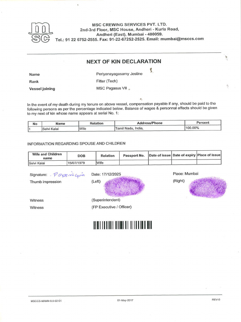 KIN Declarations | PDF