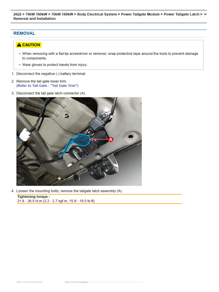 Power Tailgate Latch | PDF