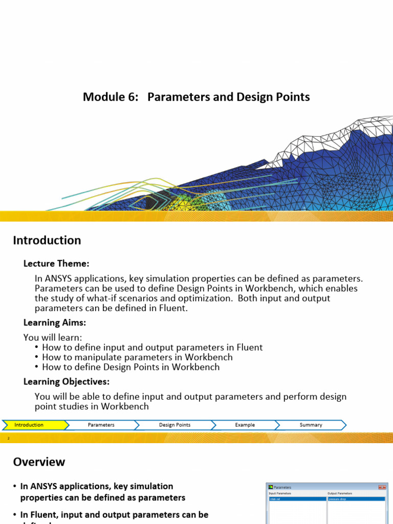ANSYS Fluent: Parameters & Design Points | PDF | Parameter (Computer ...