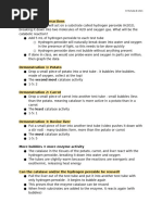 Enzyme Activity Lab: Catalase Effects | PDF | Catalase | Enzyme