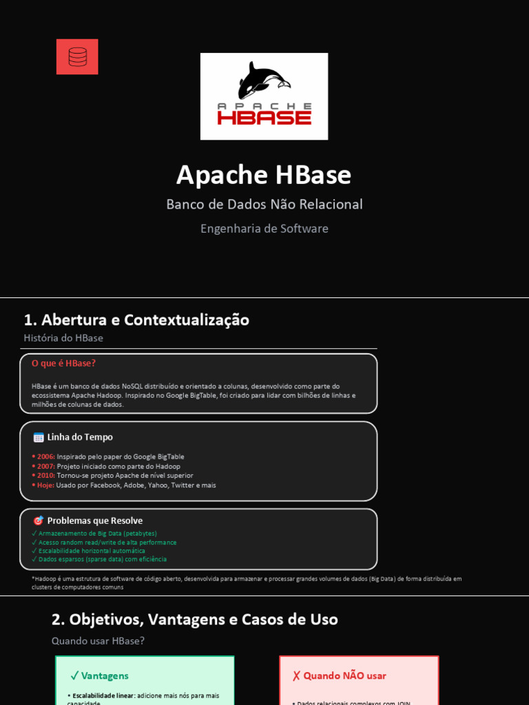 Introdução ao Apache HBase NoSQL | PDF | No SQL | Programas