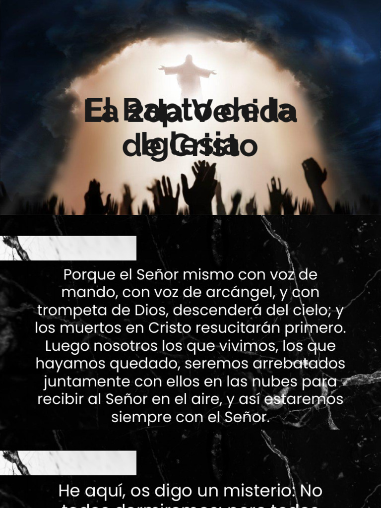El Rapto y la 2da Venida de Cristo | PDF | Éxtasis | Cristo (título)