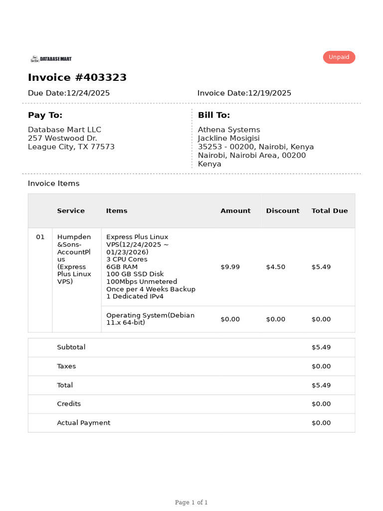 Invoice 403323 | PDF