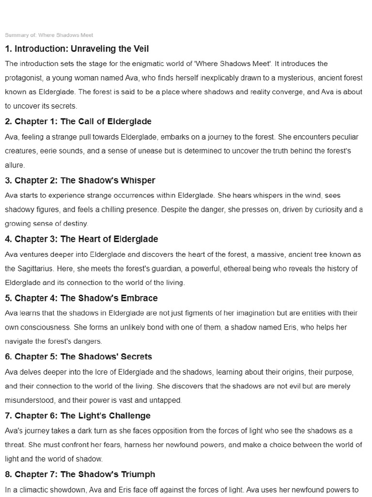 Where Shadows Meet | PDF