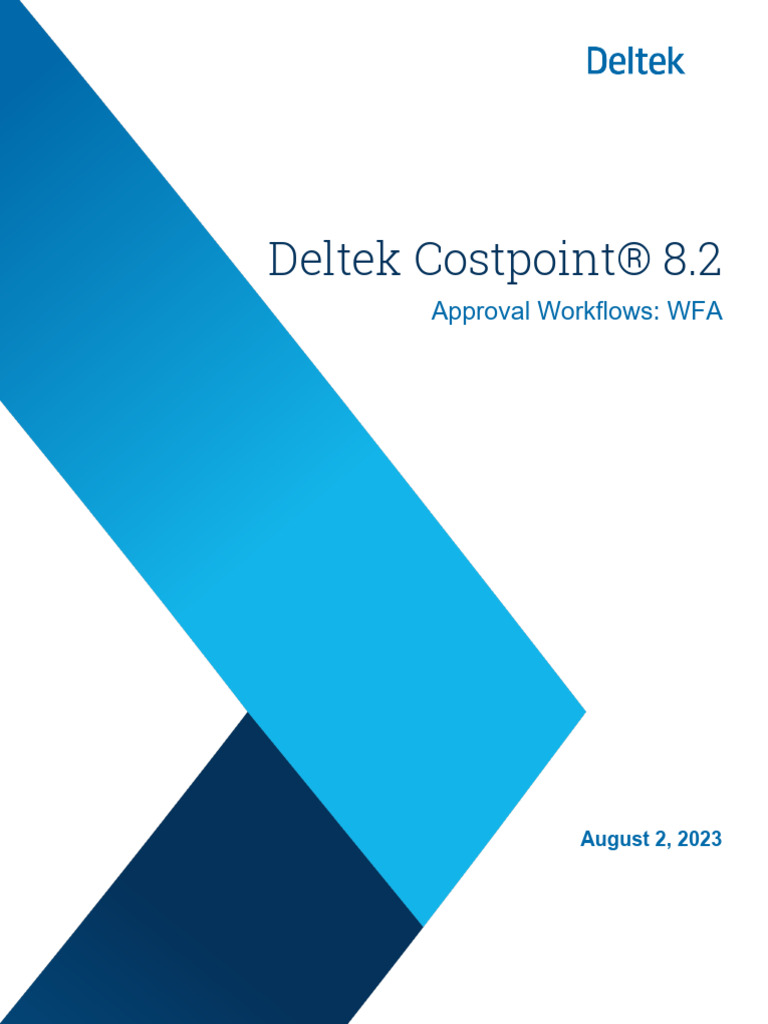 Deltek Costpoint 8.2 Approval Workflows Guide | PDF | Workflow ...