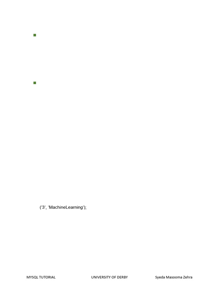MySQL Tutorial: Creating and Querying Tables | PDF | Data Management ...
